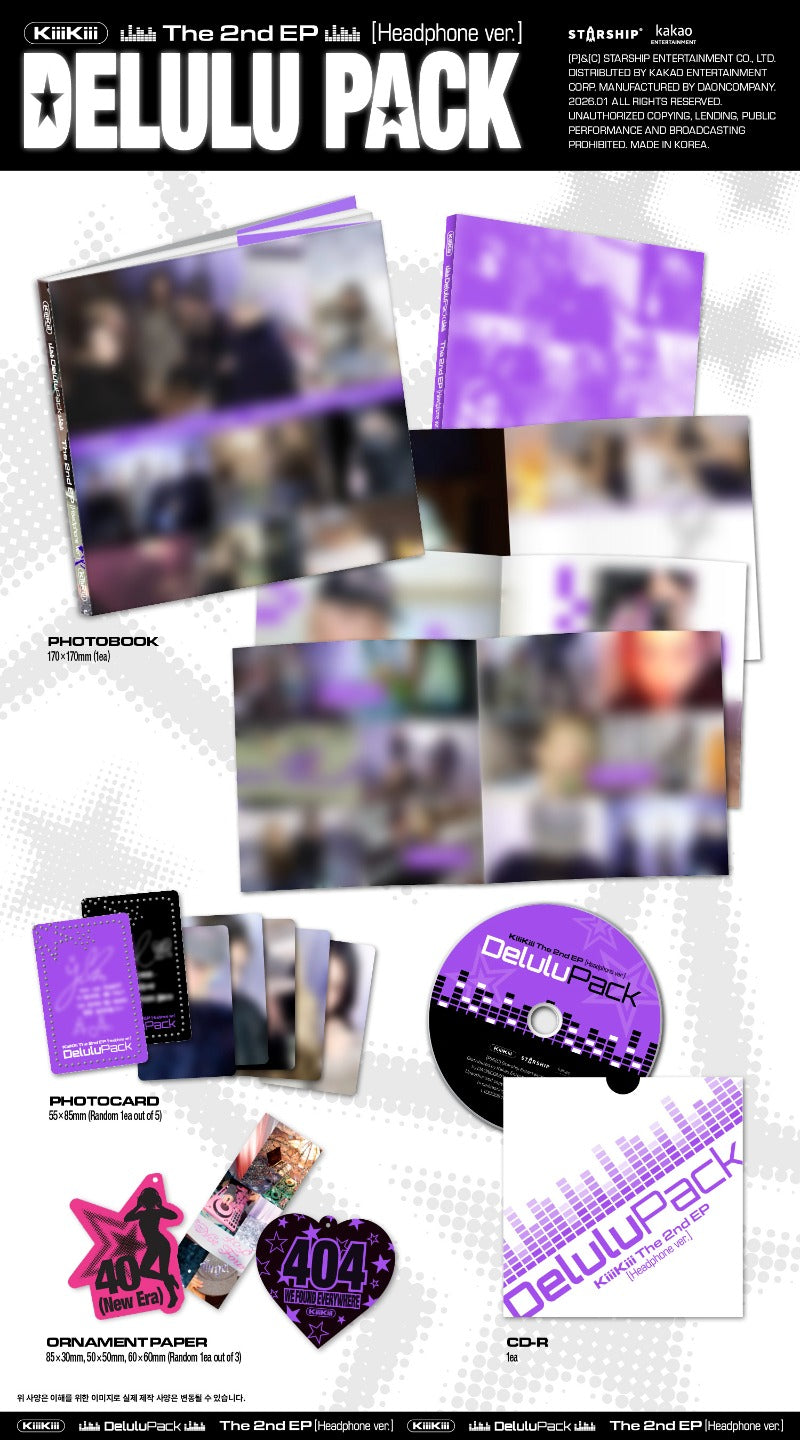 KiiiKiii The 2nd EP - Delulu Pack (Random Ver.)