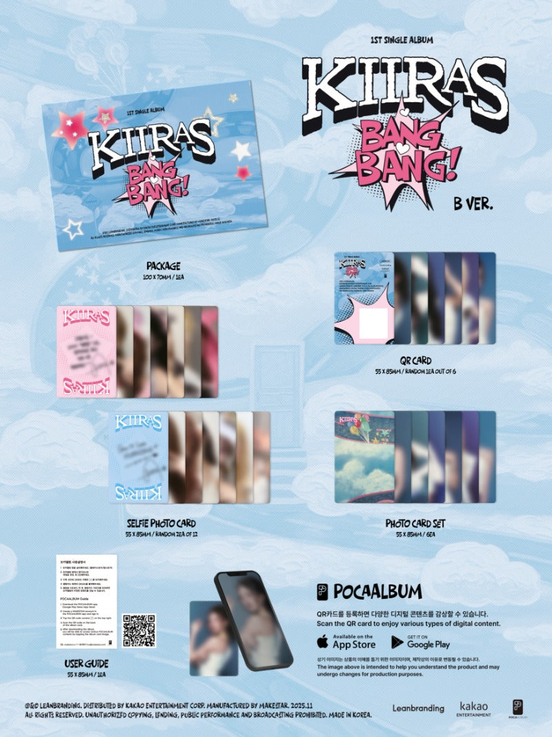 KIIRAS 1st Single Album - BANG BANG! (POCA Album)