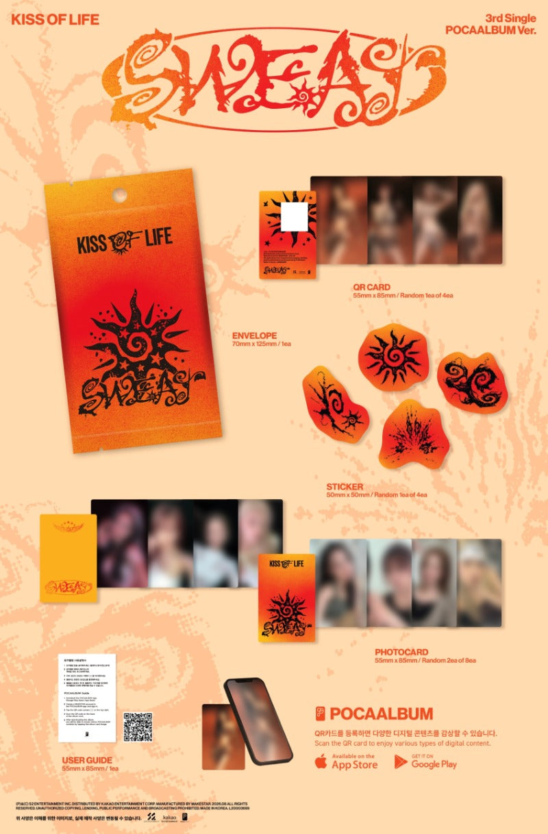PRE-ORDER: KISS OF LIFE 3rd Single Album - SWEAT (POCA Album Ver.)