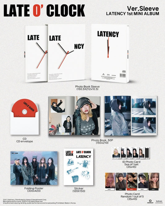 LATENCY 1st Mini Album - LATE O’ CLOCK (Sleeve Ver.)