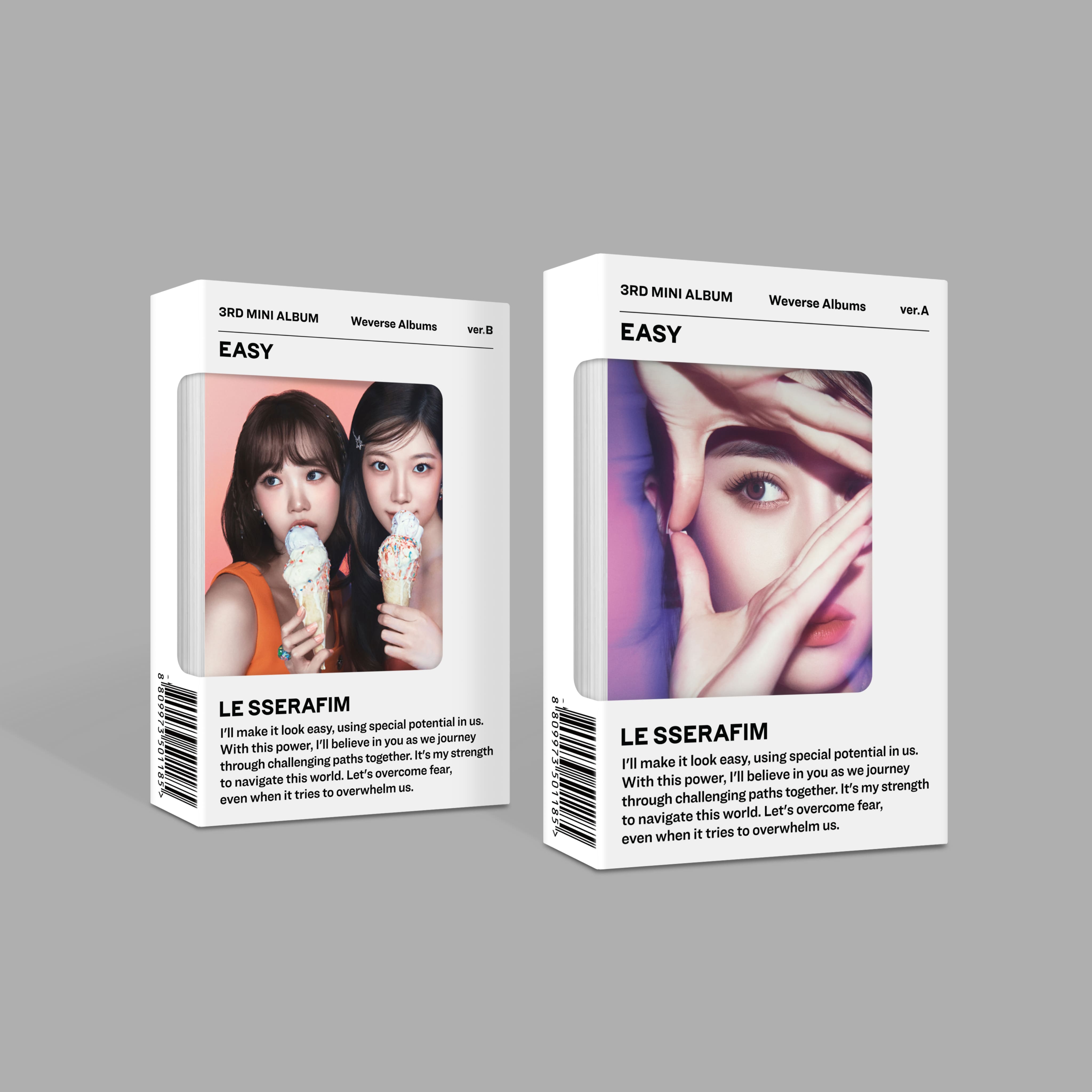 Le Sserafim 3rd Mini Album Easy Photocard Postcard Album Photobook Compact Ver