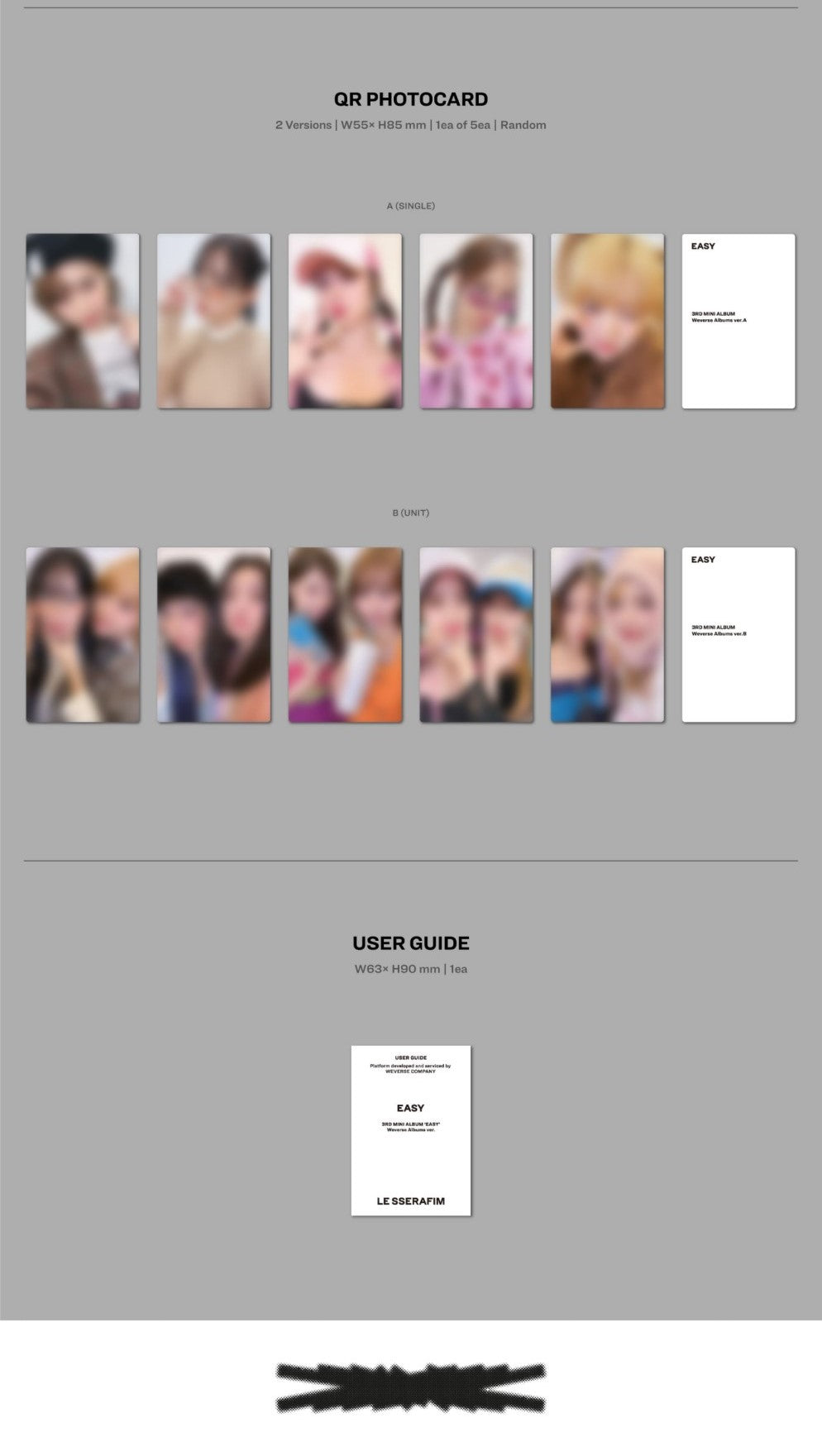 LE SSERAFIM Mini Album Vol. 3 – EASY (Weverse Albums Ver.) (Random)