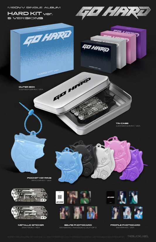 PRE-ORDER: MEOVV 1st Single Album - GO HARD (HARD KIT Ver.) (Random)
