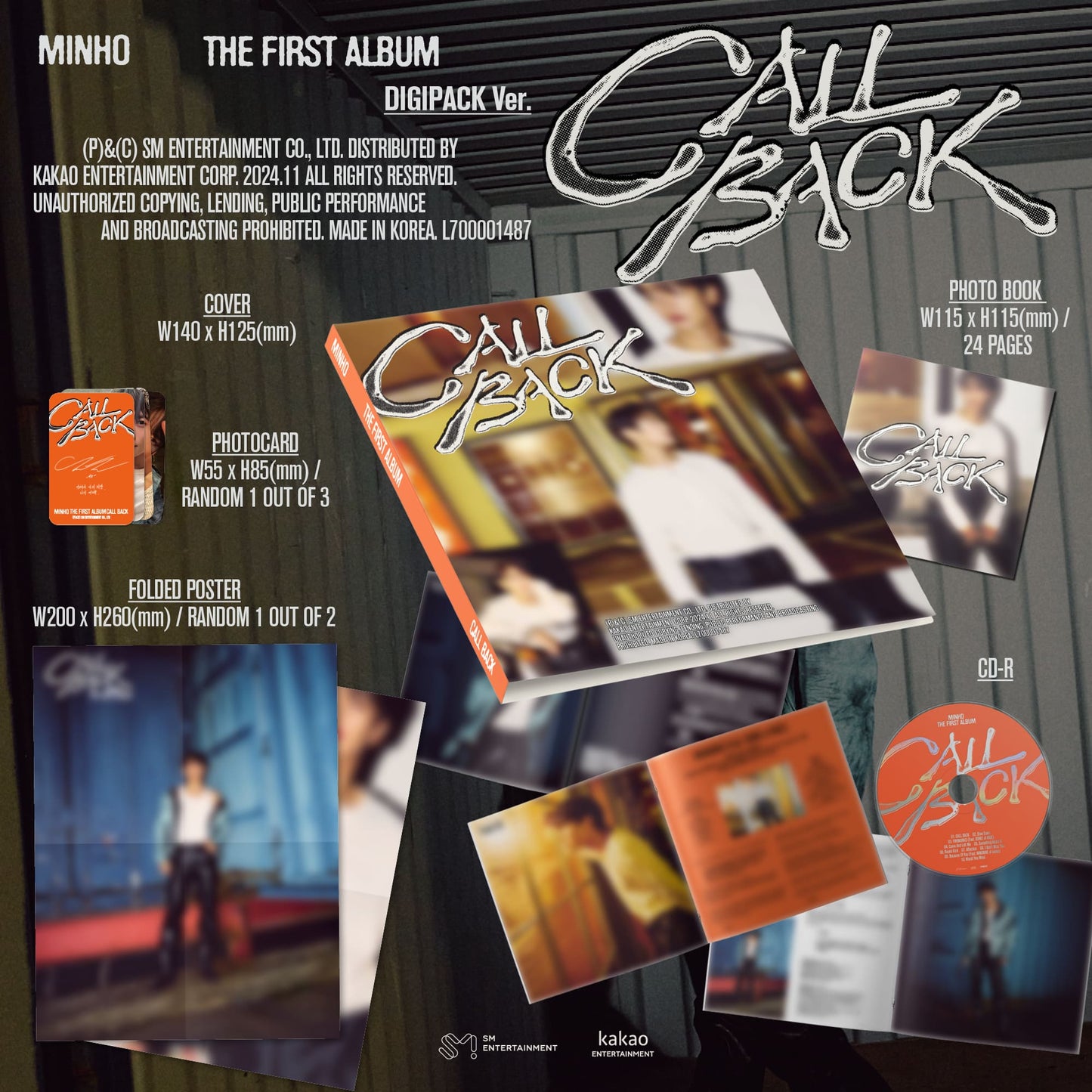 MINHO The 1st Album – CALL BACK (Digipack Ver.)