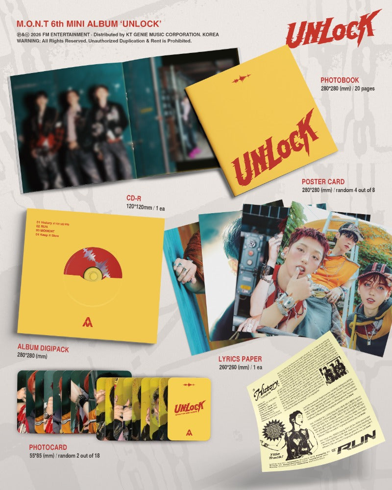 PRE-ORDER: M.O.N.T 6th Mini Album - UNLOCK