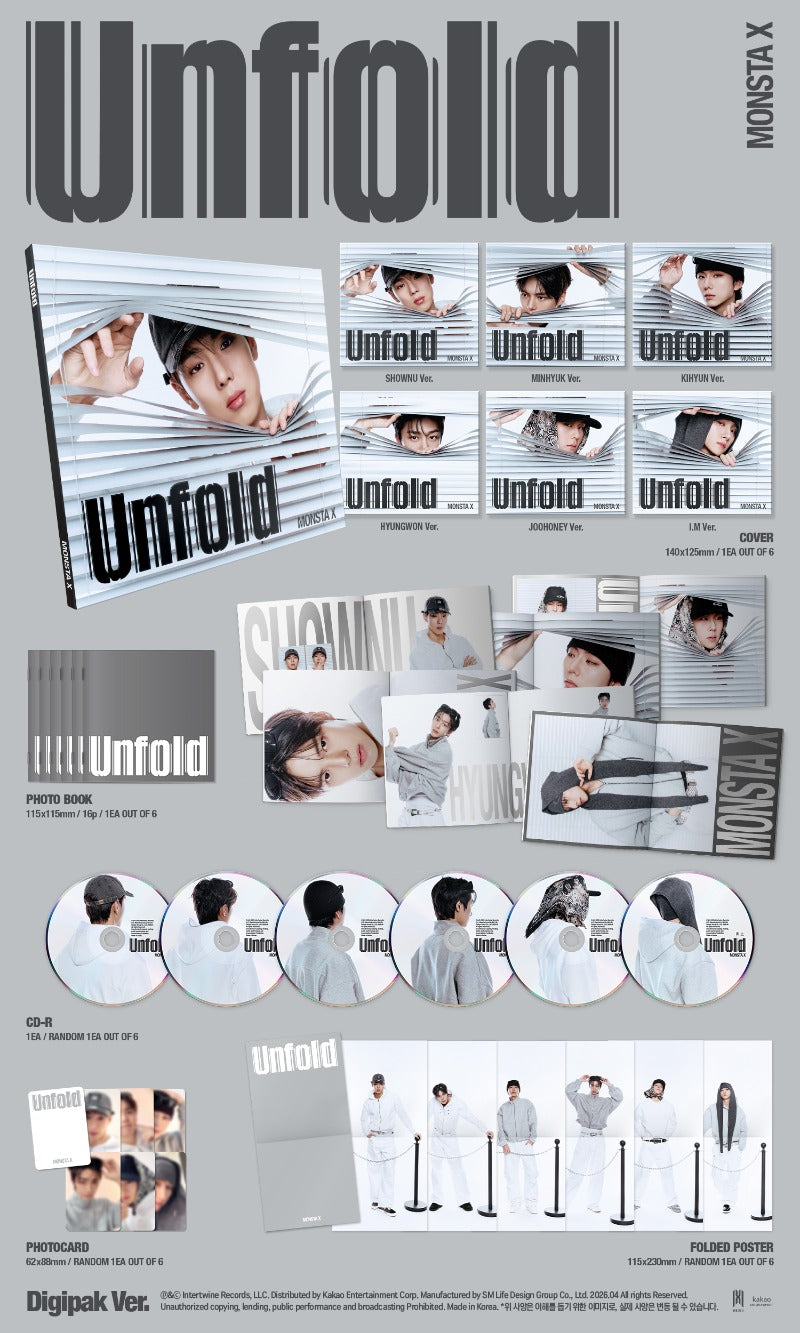 MONSTA X - Unfold (Digipack Ver.) (Random)