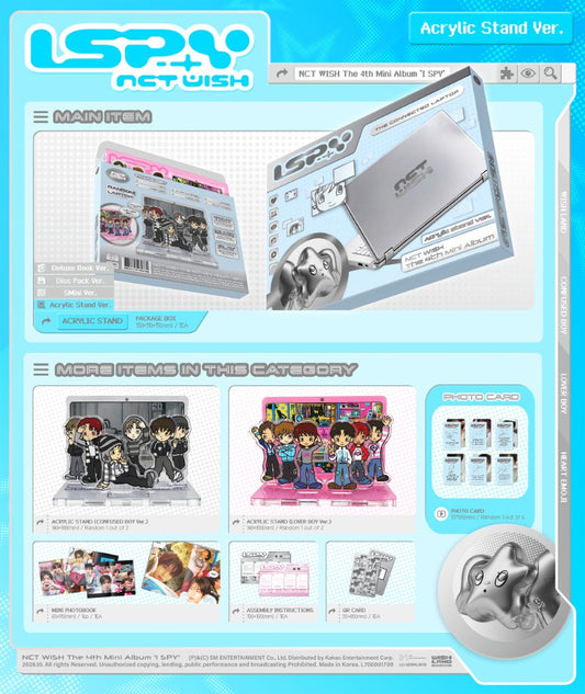 PRE-ORDER: NCT WISH The 4th Mini Album - I SPY (Acrylic Stand Ver.) (Random)