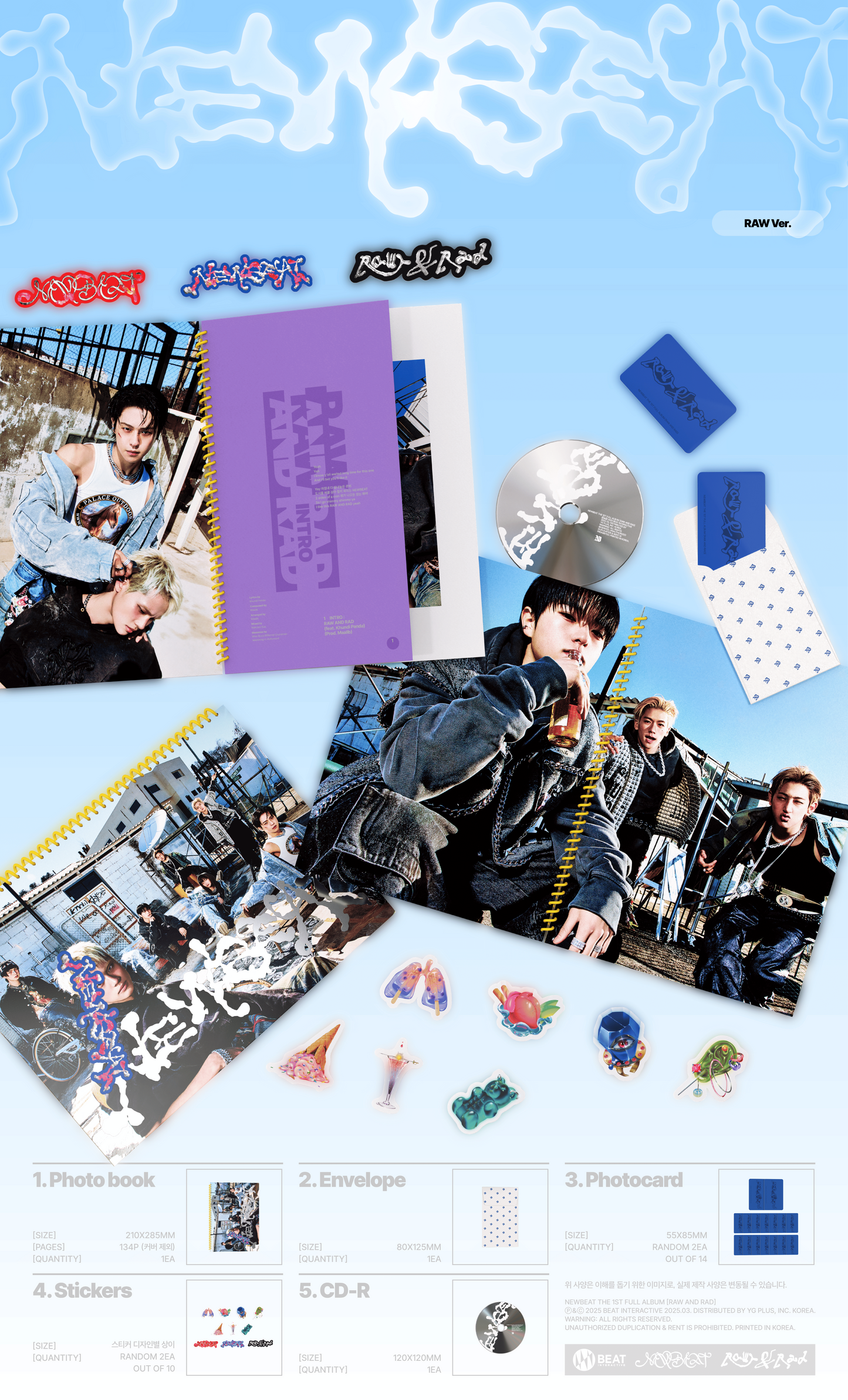 NEWBEAT 1st Full Album – RAW AND RAD (Photobook ver.)