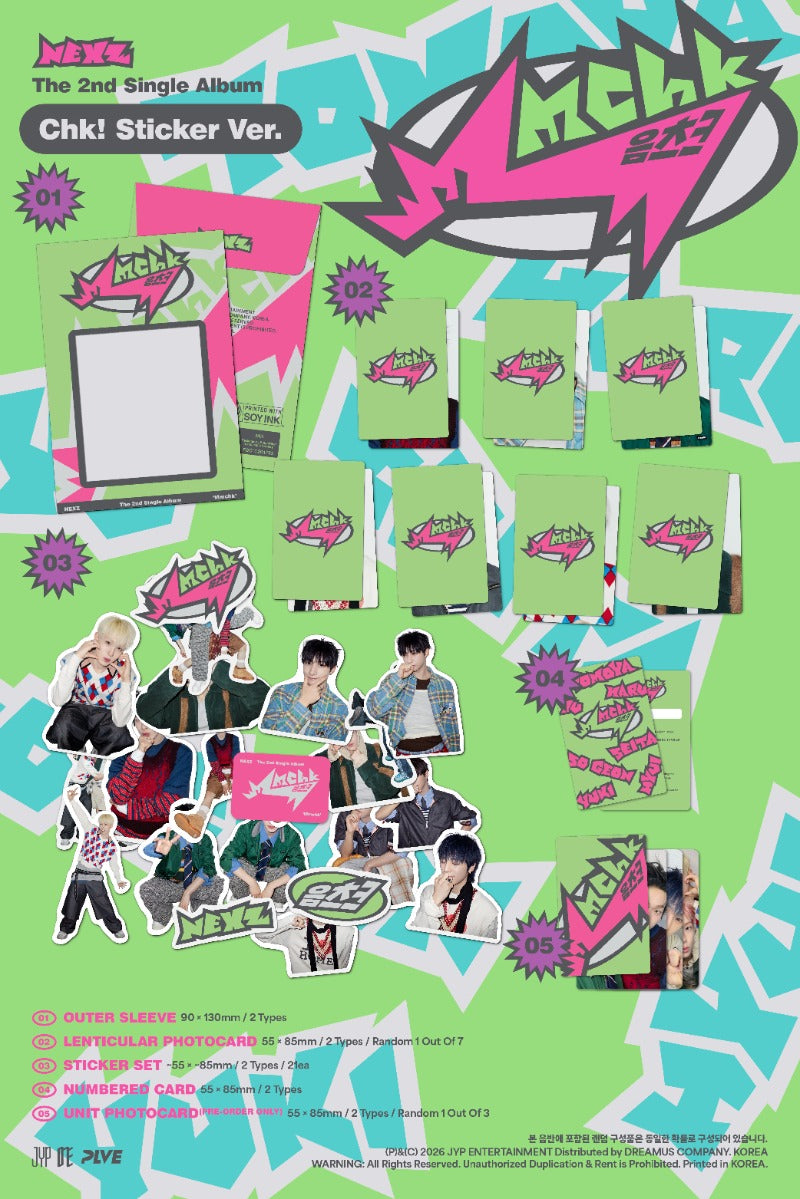 NEXZ The 2nd Single Album - Mmchk (Sticker Ver.) (Random)