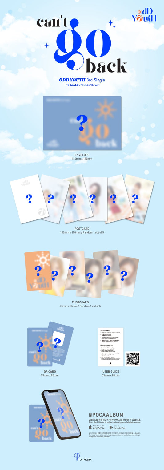 PRE-ORDER: ODD YOUTH 3rd Single - can’t go back (POCA Album Sleeve Ver.)