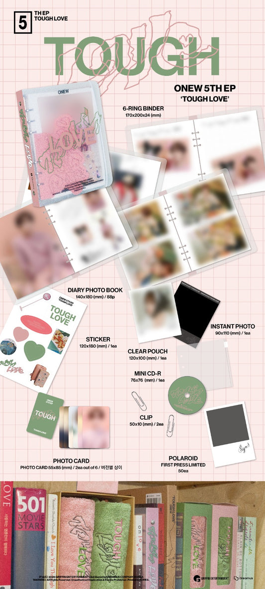 PRE-ORDER: ONEW 5th EP Album - TOUGH LOVE (NOTE Ver.)