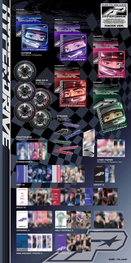 PRE-ORDER: PLAVE 5th Mini Album - HYPERDRIVE (Racer Ver.) (Random)