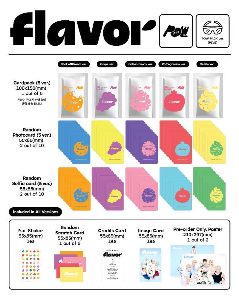 POW 2nd Single Album - FLAVOR (POW-PACK Ver.) (Random)