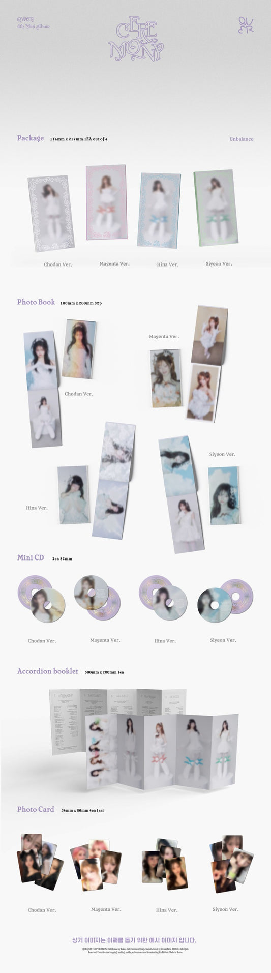 QWER 4th Mini Album - CEREMONY (Booklet Ver.) (Random)