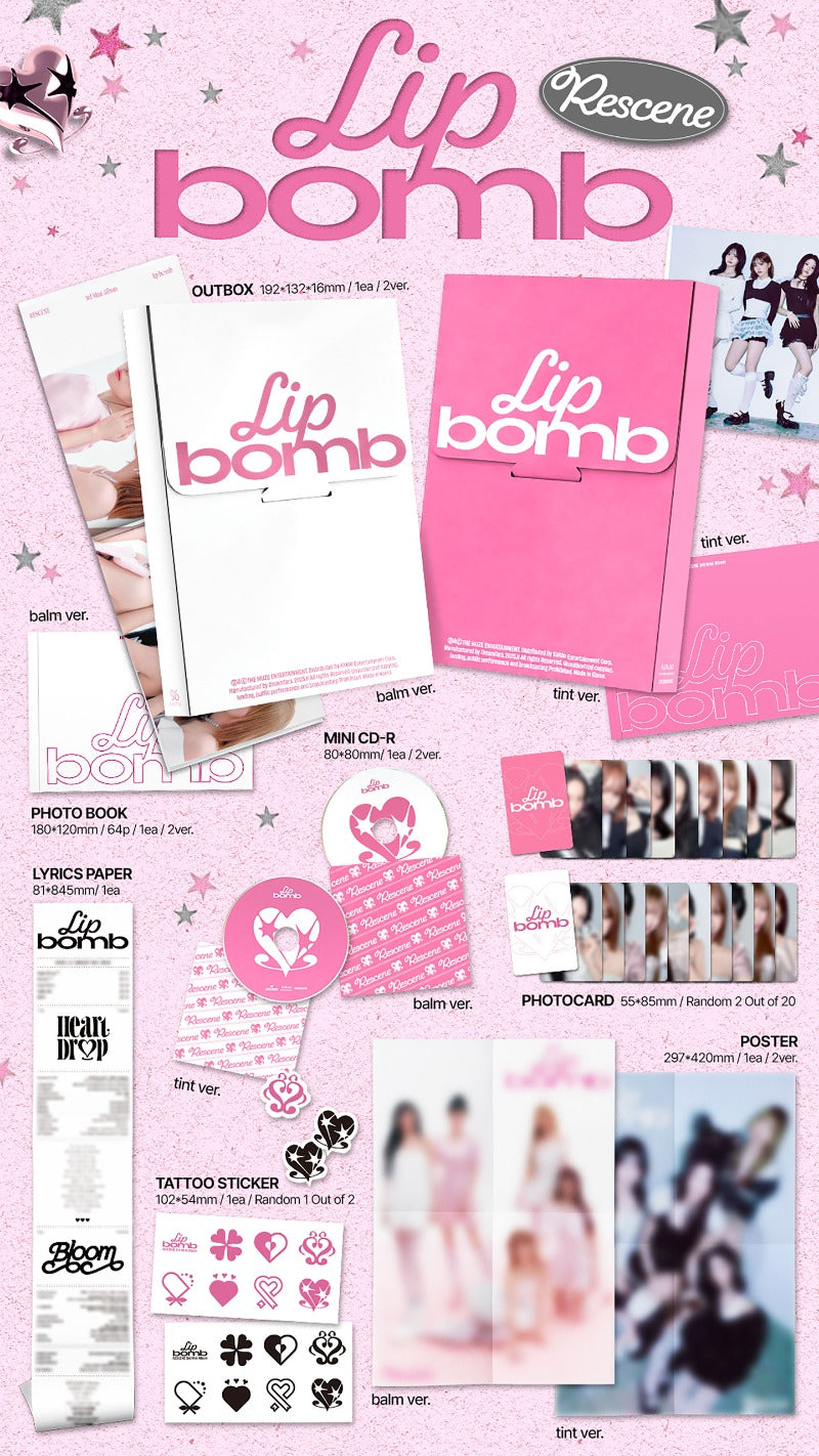 RESCENE 3rd Single Album - lip bomb (Random)