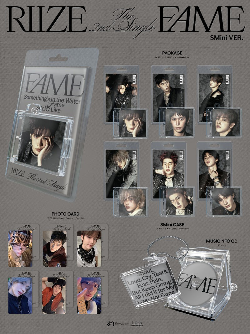 RIIZE The 2nd Single Album - Fame (SMini Ver.) (Smart Album) (Random)