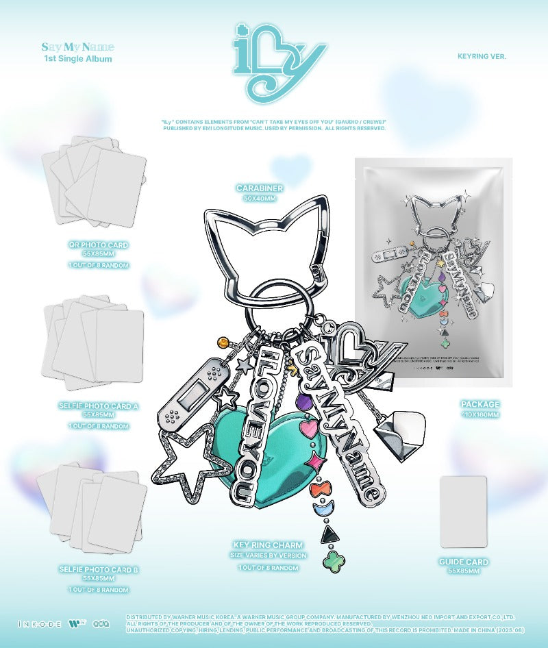 SAY MY NAME 1st Single Album – iLy (Keyring Ver.)