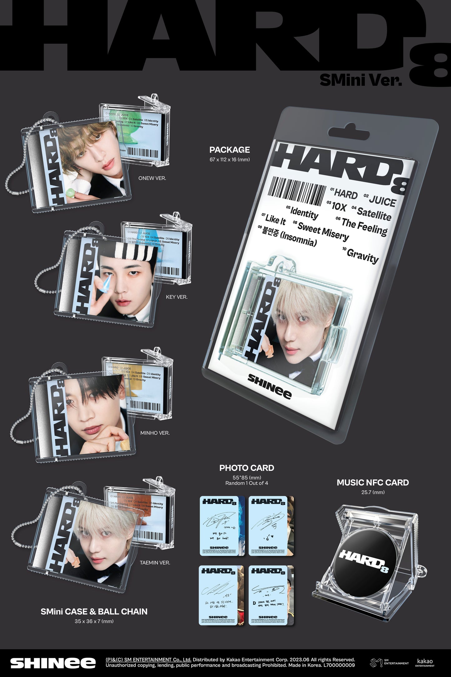 SHINee Album Vol. 8 - HARD (Smini Ver.) (Random)