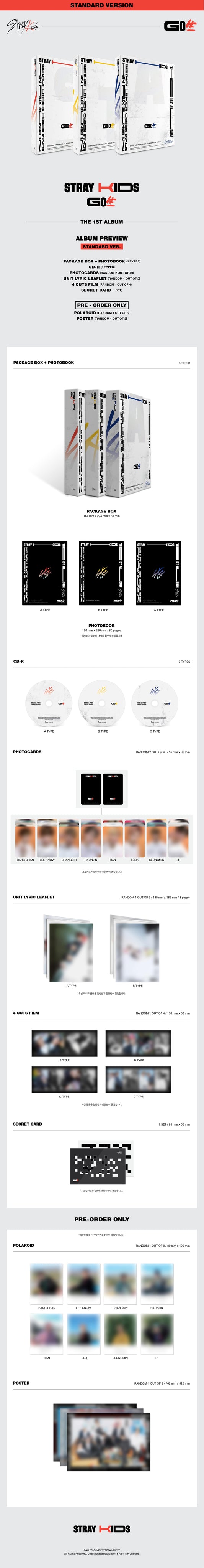 Stray Kids 1st Album - GO生 (Standard Ver.) (Random)