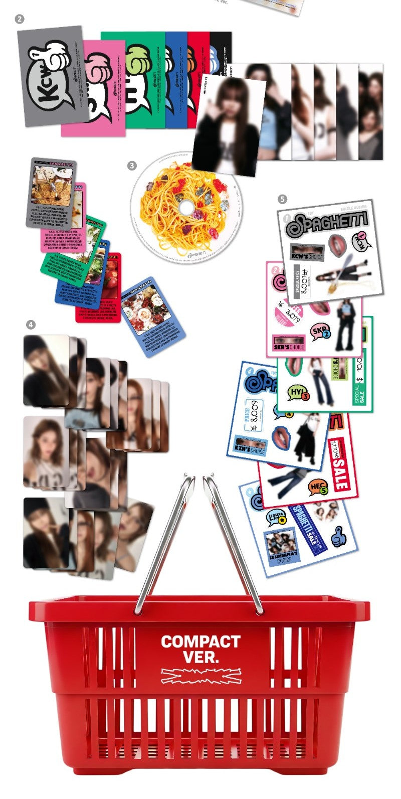 LE SSERAFIM 1st Single Album - SPAGHETTI (COMPACT Ver.) (Random)
