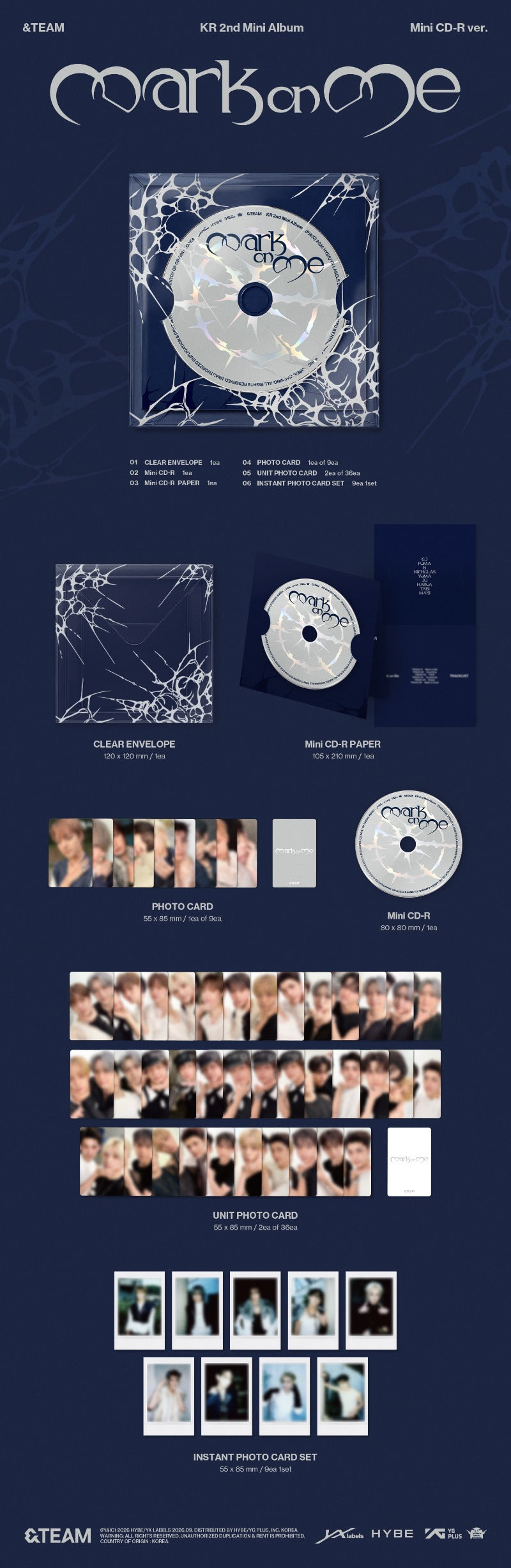 &TEAM KR 2nd Mini Album - Mark on Me (Mini CD-R Ver.)