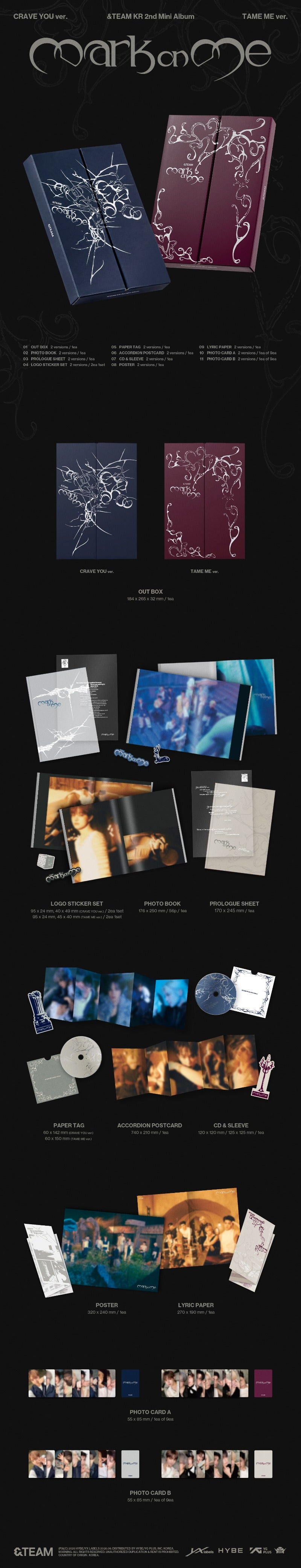 &TEAM KR 2nd Mini Album - Mark on Me (Random)