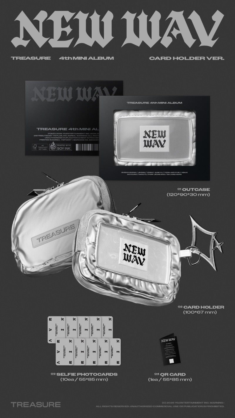 PRE-ORDER: TREASURE 4th Mini Album - NEW WAV (Card Holder Ver.) (Limited Edition)