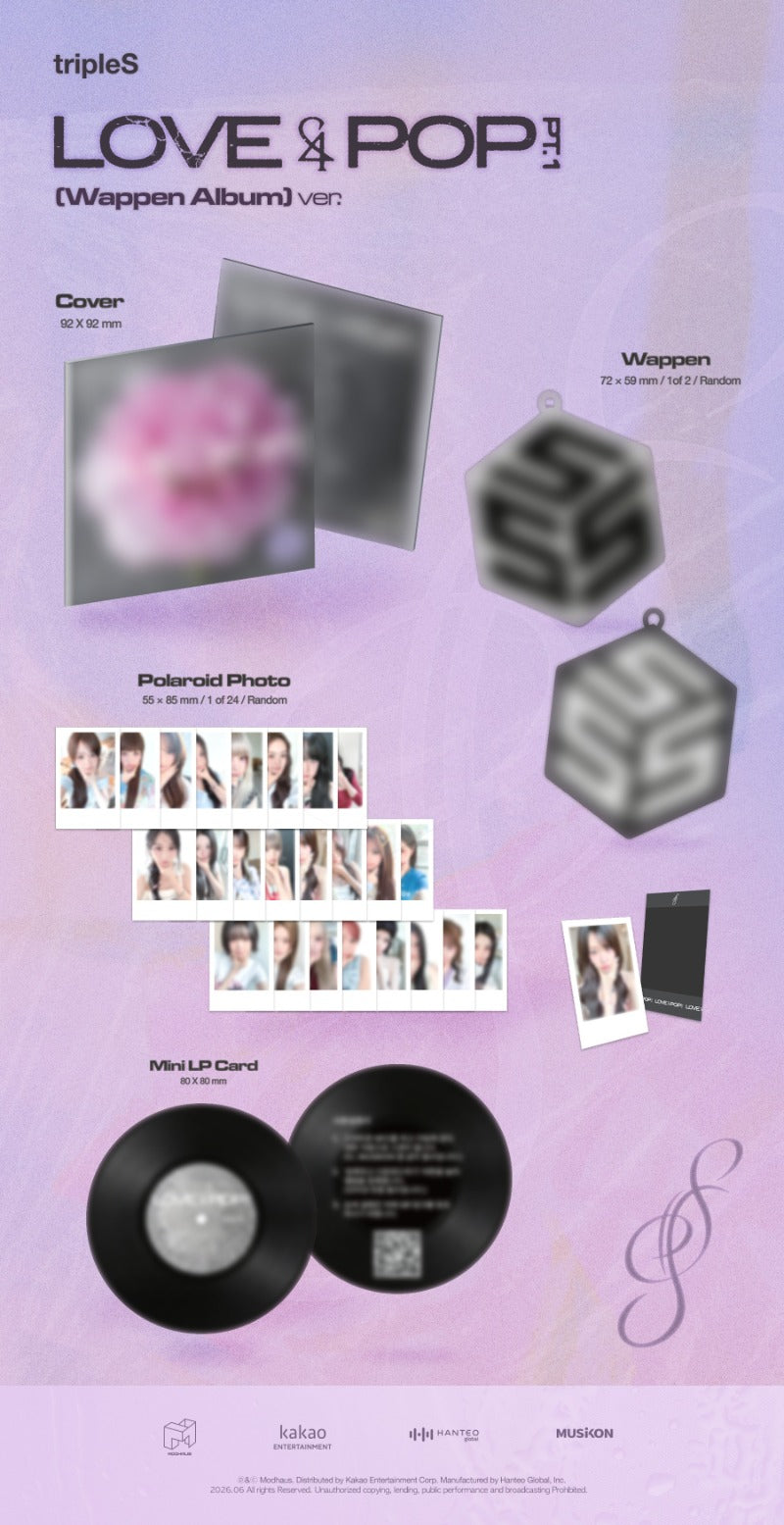 PRE-ORDER: tripleS - LOVE&POP pt.1 (Wappen Album)