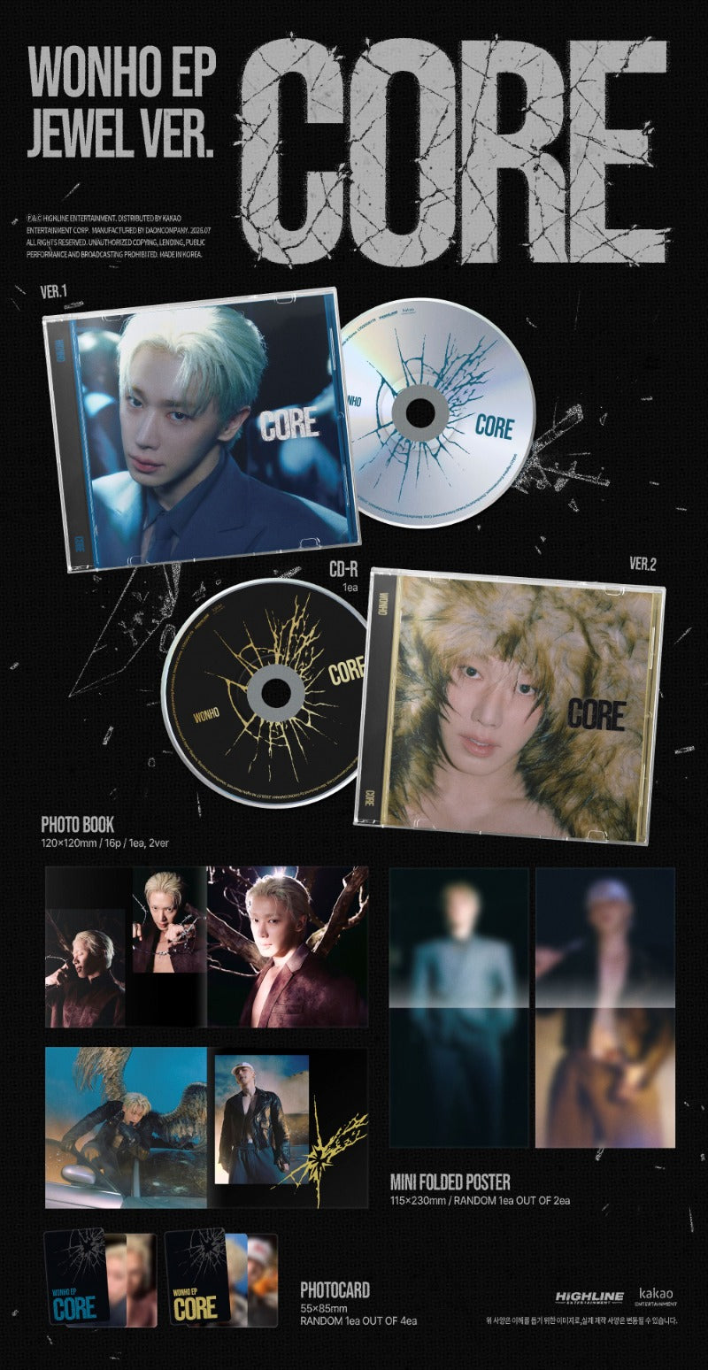 WONHO 1st EP Album - CORE (Jewel Ver.) (Random)