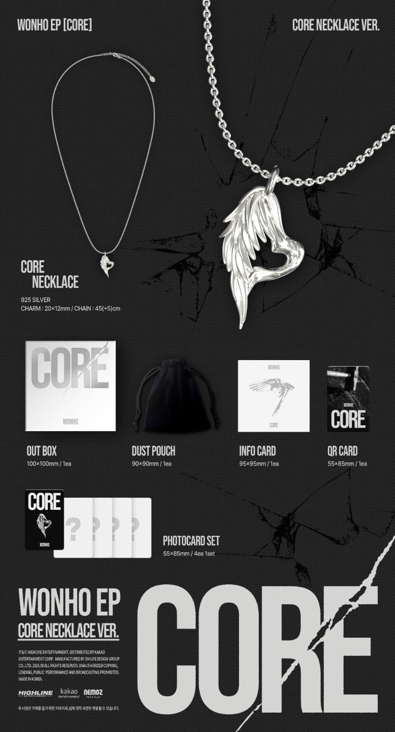 PRE-ORDER: WONHO 1st EP Album - CORE (Core Necklace Ver.)