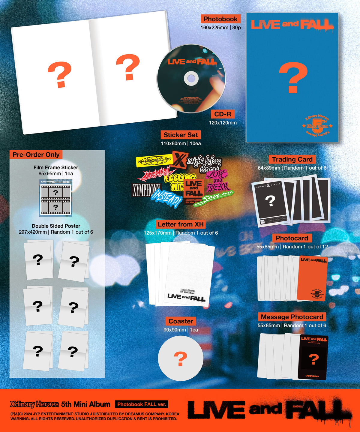 Xdinary Heroes 5th Mini Album – LIVE and FALL (Random)