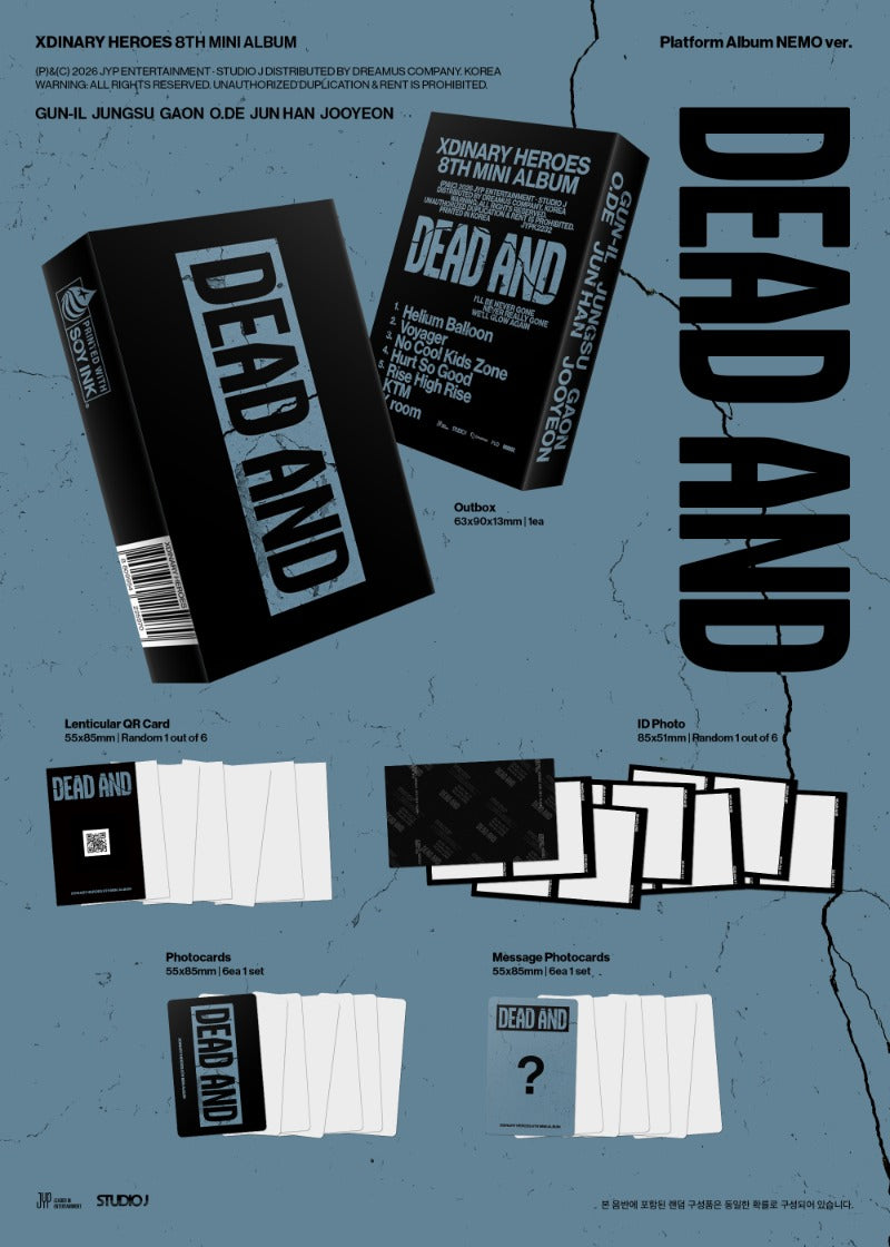 Xdinary Heroes 8th Mini Album - DEAD AND (Platform Album NEMO Ver.)