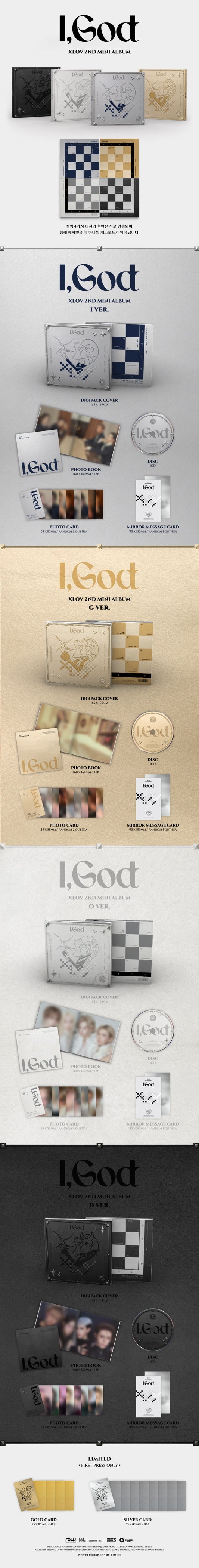 PRE-ORDER: XLOV 2nd Mini Album - I,God