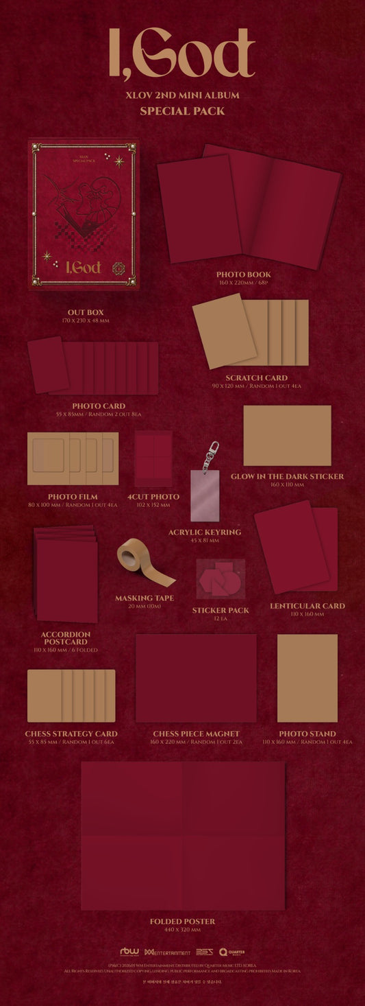 PRE-ORDER: XLOV 2nd Mini Album - I,God SPECIAL PACK