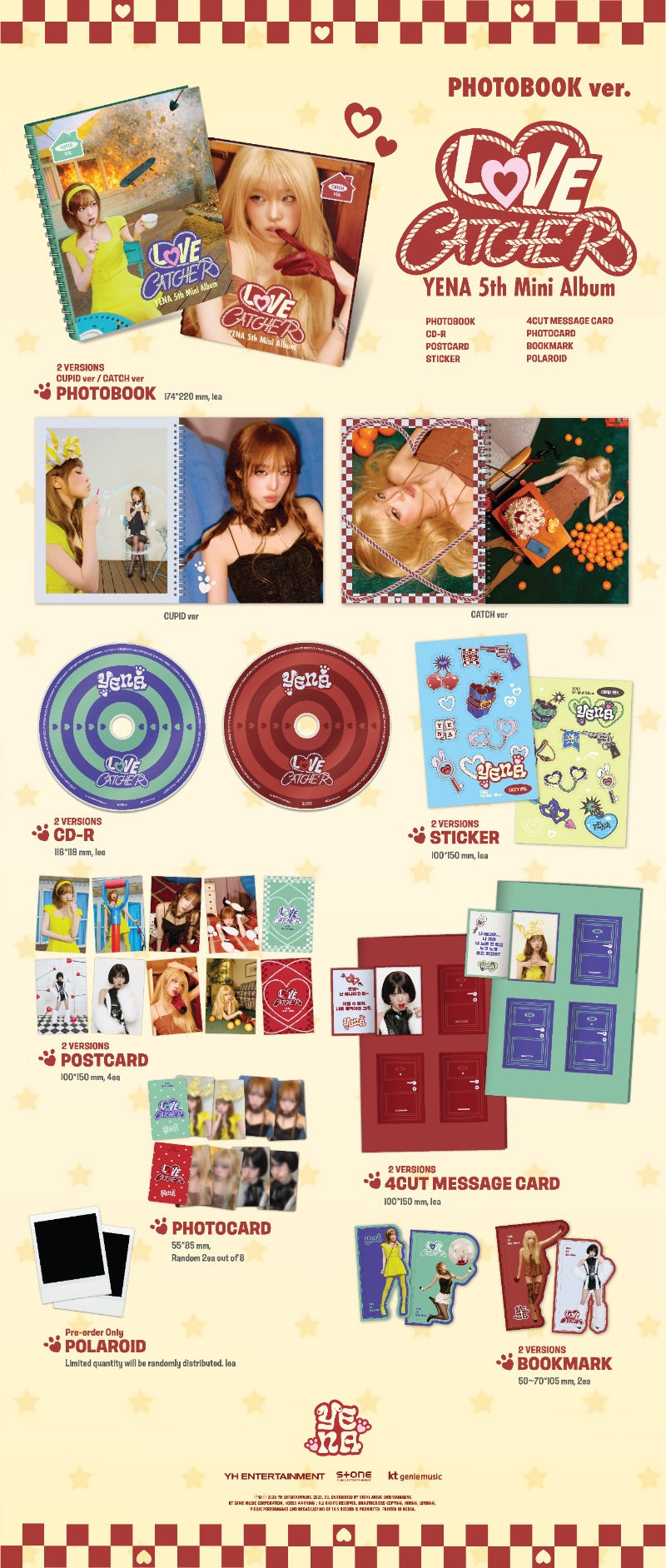 YENA 5th Mini Album - LOVE CATCHER (Photobook Ver.) (Random)