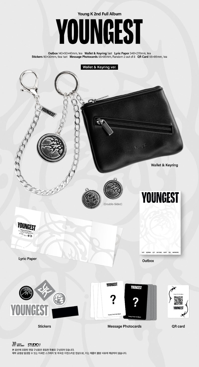 PRE-ORDER: Young K (Day6) 2nd Full Album - YOUNGEST (Wallet & Keyring Ver.)