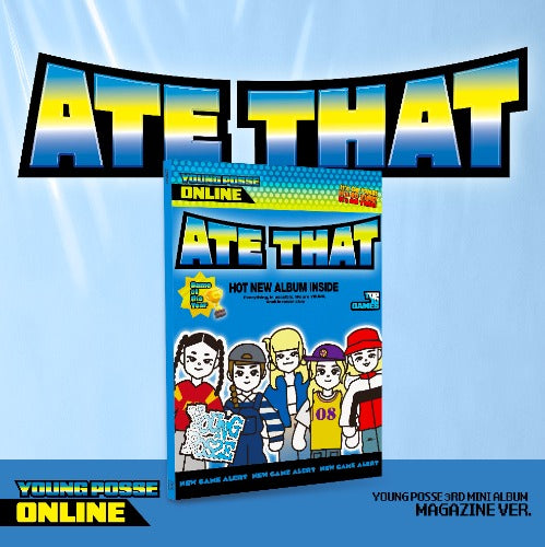 Album cover with cartoon characters and text 'Ate That' on a blue background