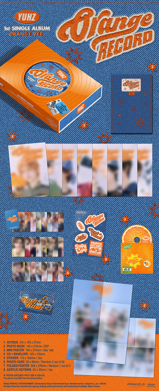 YUHZ 1st Single Album - Orange Record (Orange Ver.)