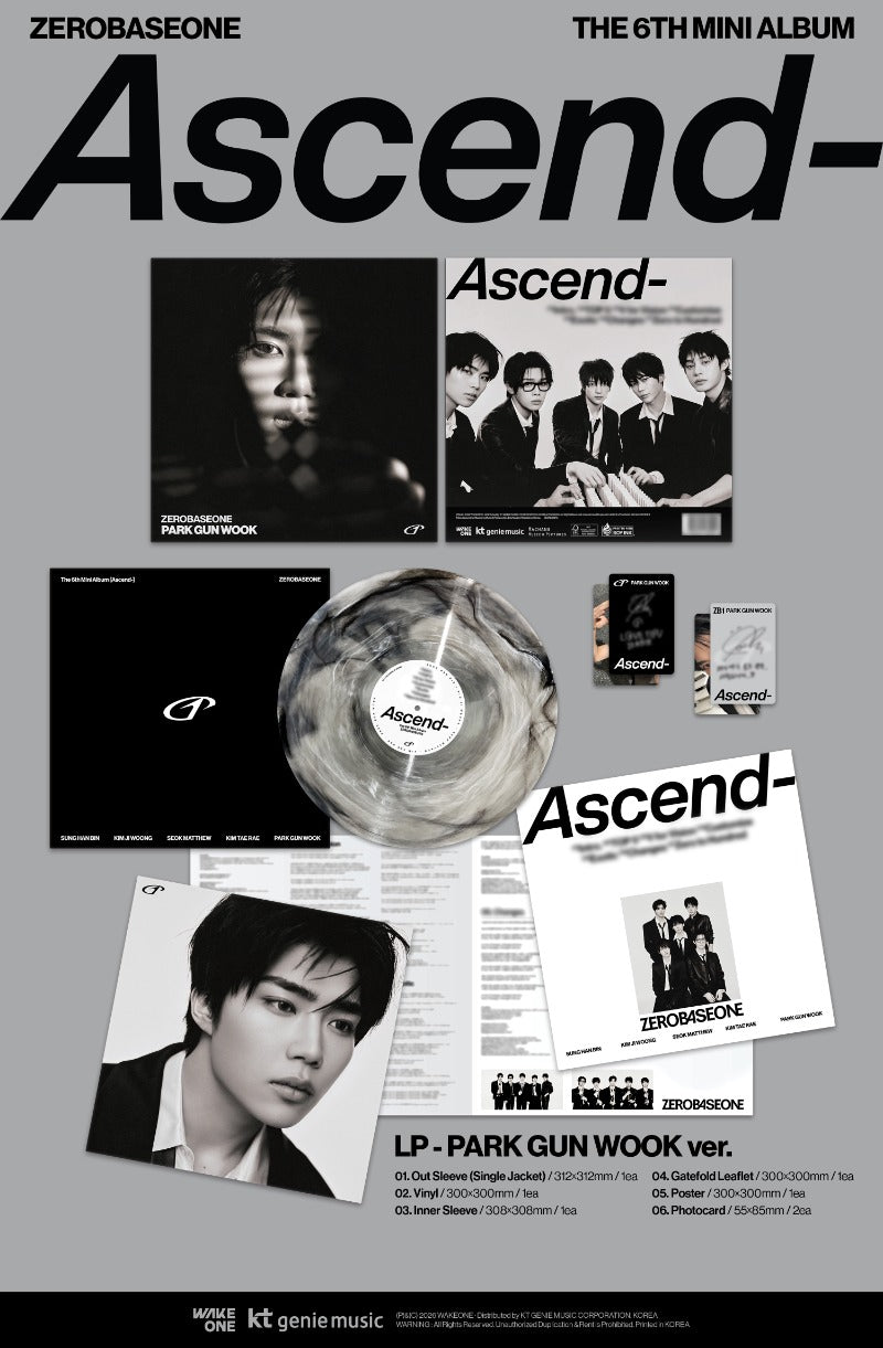 ZEROBASEONE The 6th Mini Album - Ascend- (LP Ver.) (Random) (Limited Edition)