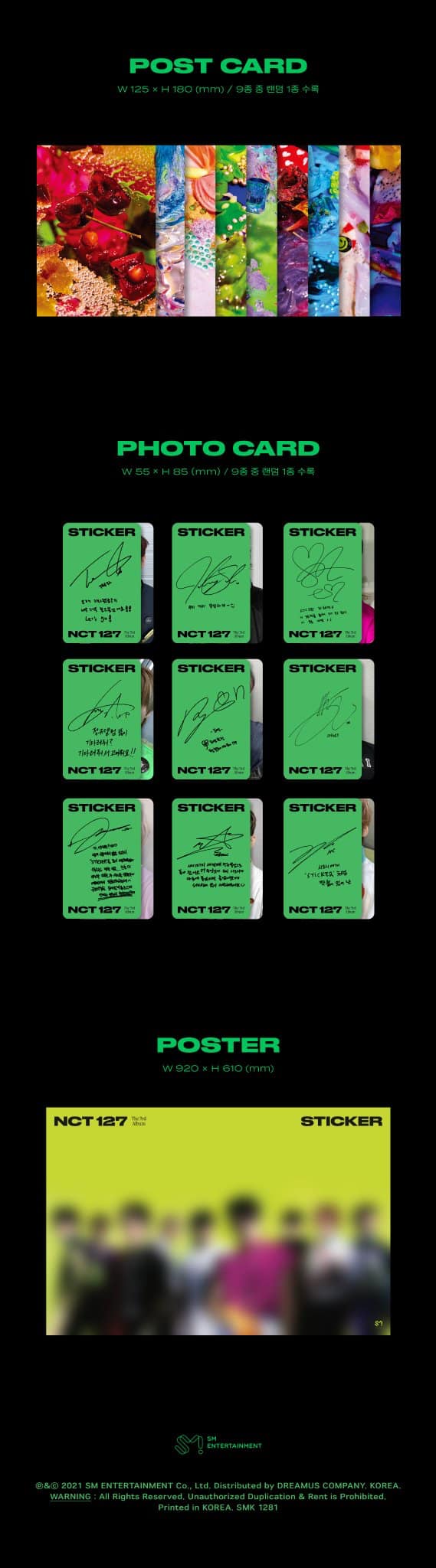 NCT 127 Album Vol. 3 - Sticker (Sticky Ver.) (Random)