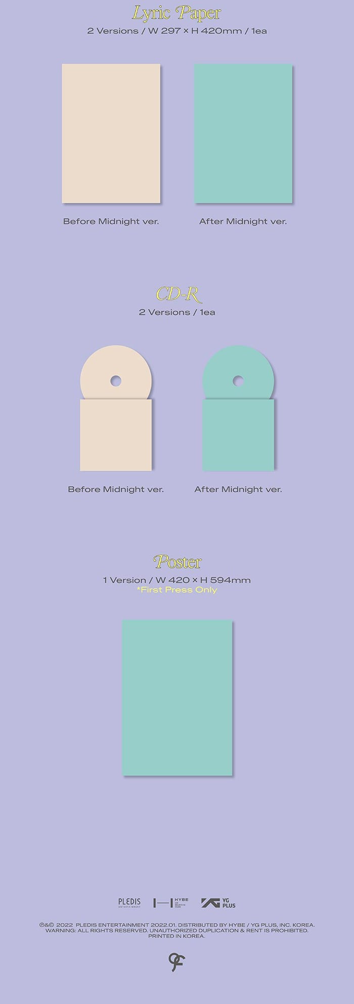 fromis_9 Mini Album Vol. 4 - Midnight Guest (Random)