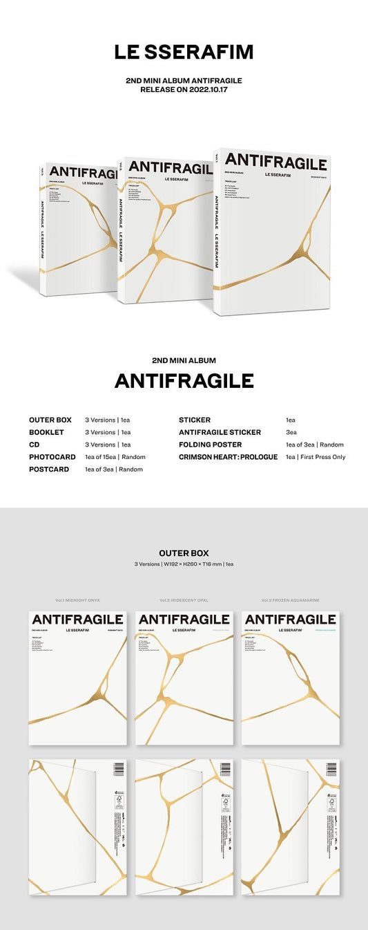 LE SSERAFIM Mini Album Vol. 2 - ANTIFRAGILE (Random)
