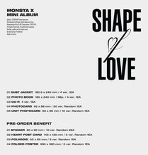 Load image into Gallery viewer, MONSTA X Mini Album Vol. 11 - SHAPE of LOVE (Random)