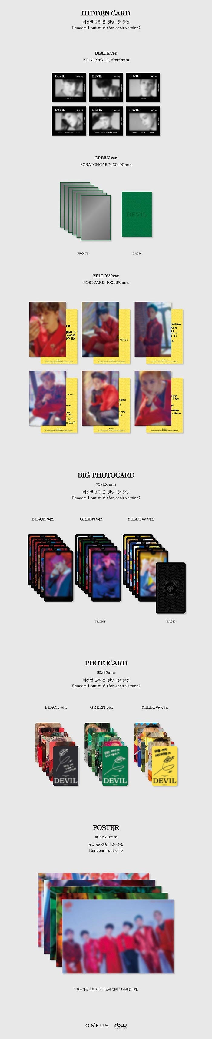 ONEUS 1st Album - DEVIL (Random)