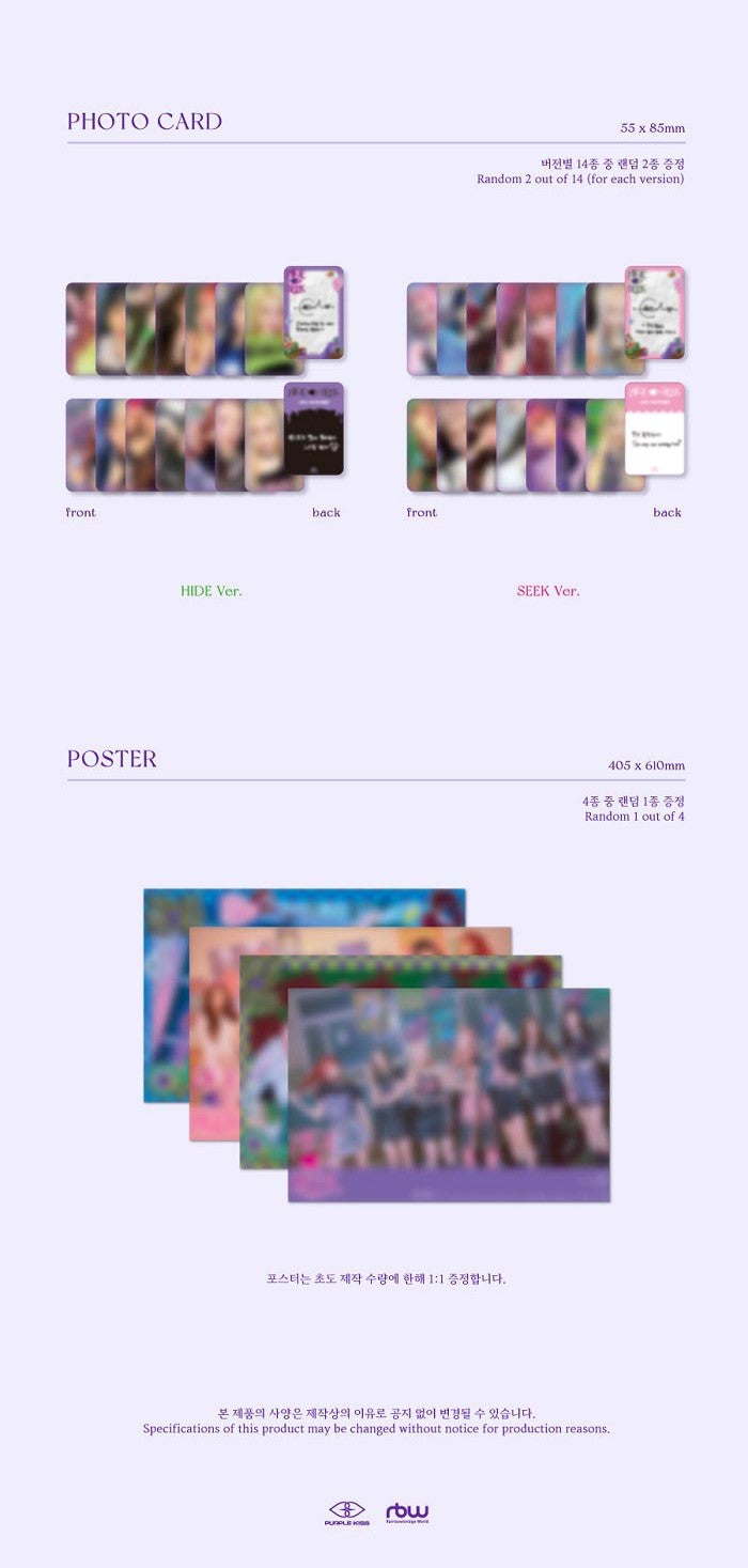 PURPLE KISS Mini Album Vol. 2 - HIDE & SEEK (Random Ver.)