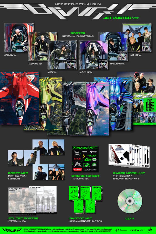 PRE-ORDER: NCT 127 The 7th Album - BLINGY (Jet Poster Ver.) (Random)