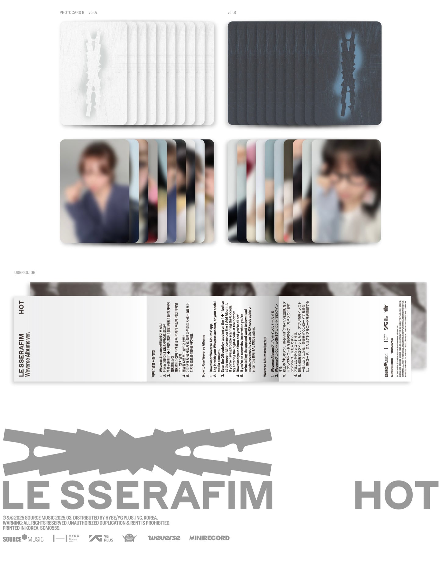 LE SSERAFIM 5th Mini Album – HOT (Weverse Albums Ver.) (Random)