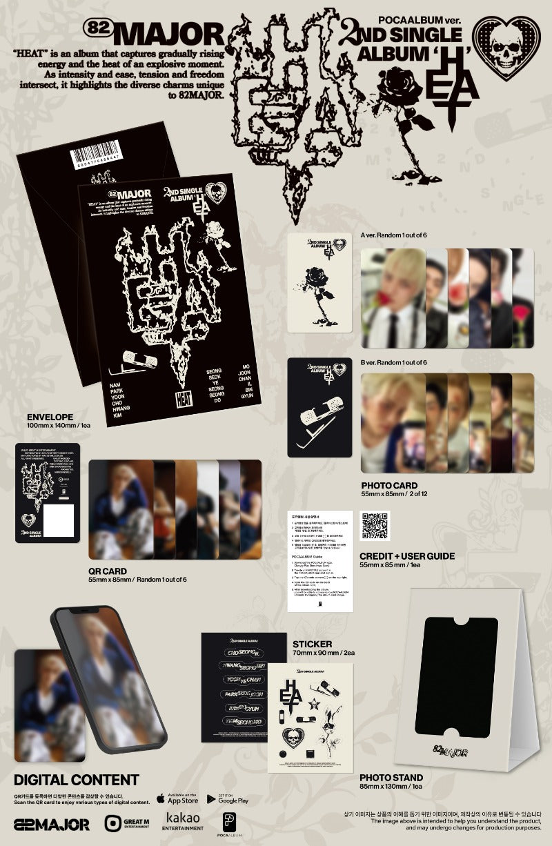 PRE-ORDER: 82MAJOR 2nd Single Album - HEAT (POCA Ver.)