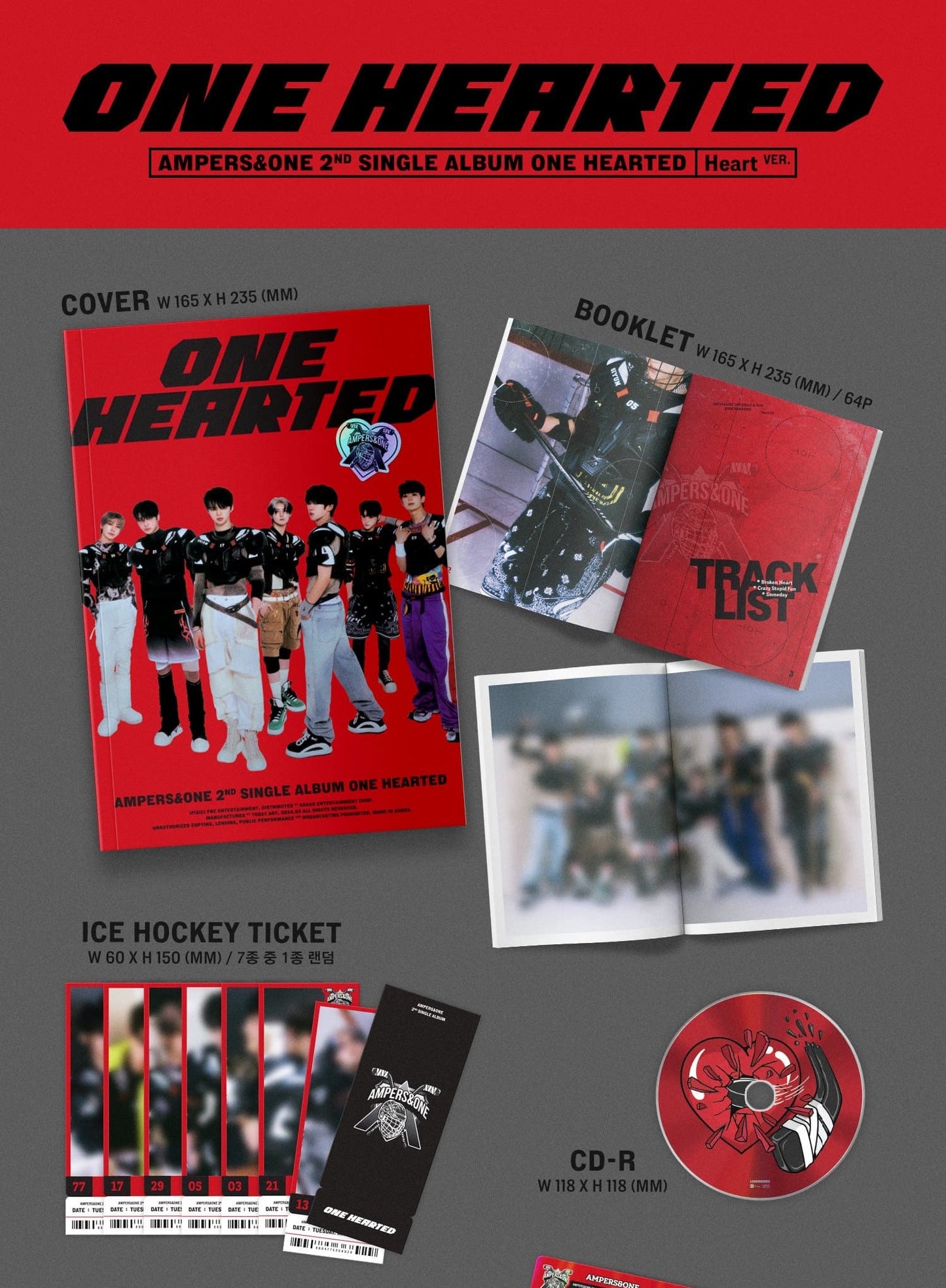 AMPERS&ONE 2ND SINGLE ALBUM – ONE HEARTED (Random)