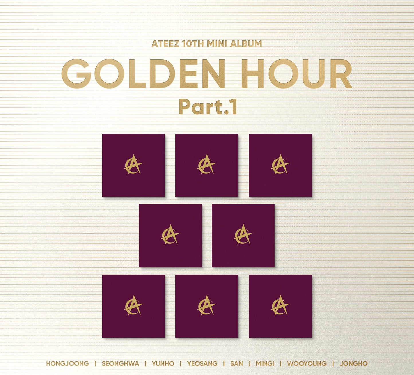 ATEEZ 10TH MINI ALBUM – GOLDEN HOUR : Part.1 (Digipak Ver.) (Random)